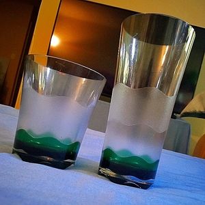 ✨ **TUPPERWARES** SHEERLY ELEGANT COLLECTION✨TWO PIECE SET, EMERALD💎💯🔥❤️